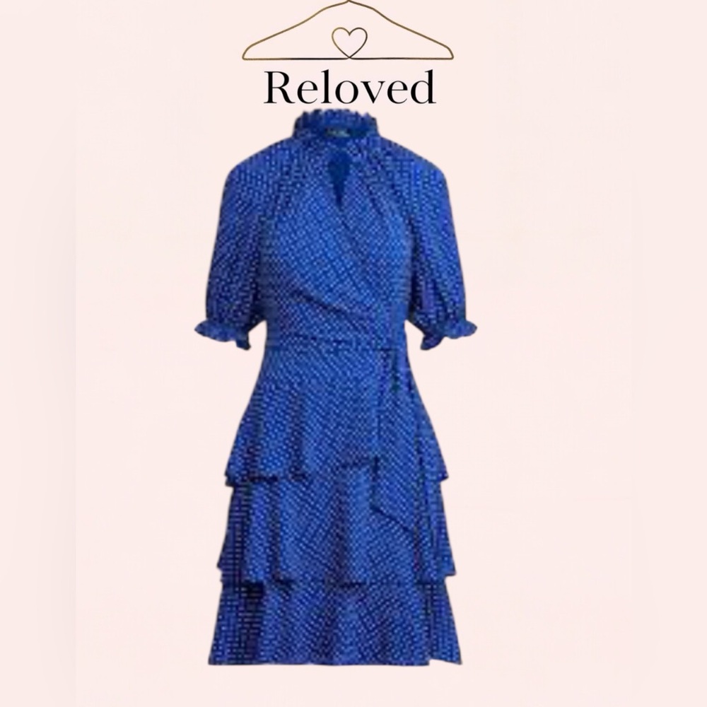 Blue Ruffled Women's Dress